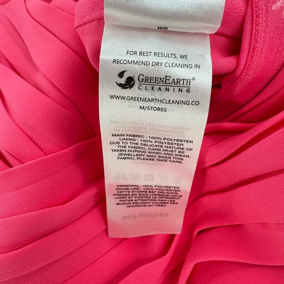 Self-Portrait Iris Pleated Sleeve Pink Criss-Cross Bodice Midi Dress 6 Crepe - Picture 15 of 16